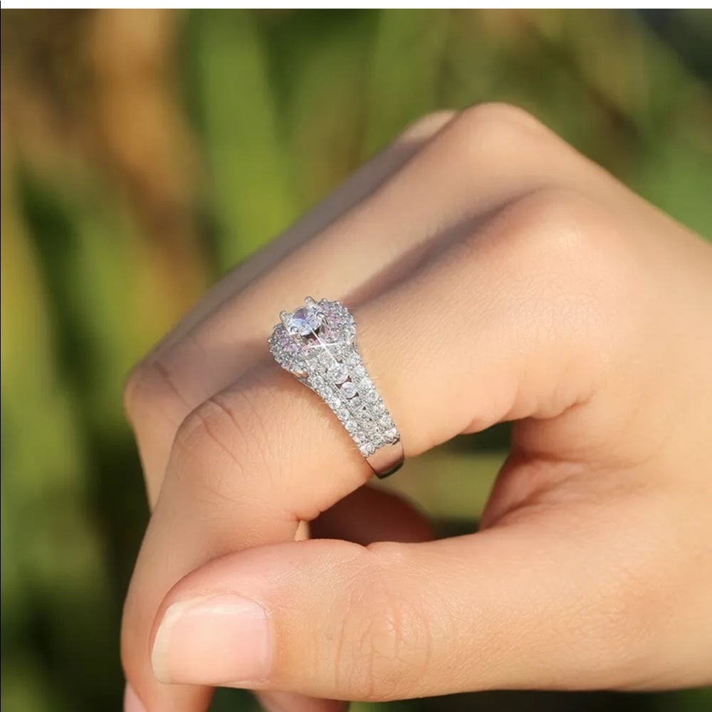 New gorgeous s925 silver white sapphire ring - Picture 6 of 7